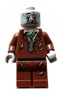 LEGO Minifigure-Zombie, Reddish Brown Suit-Monster Fighters-MOF018-Creative Brick Builders